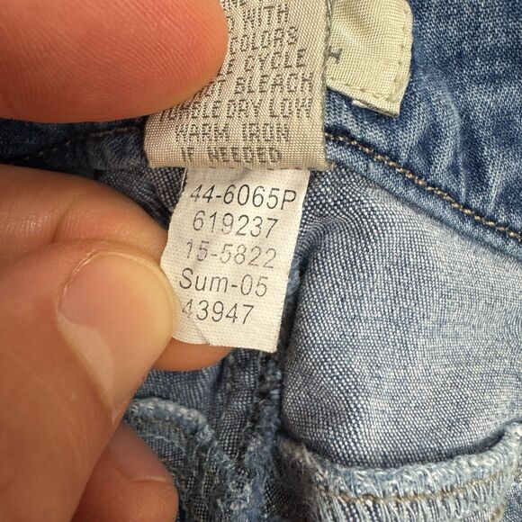 Vintage Y2K 2005 J.Jill Capri Cropped Wide Leg Denim Jeans Womens 8P 28x21 Blue - Picture 7 of 15